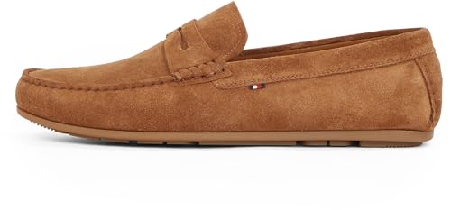 Tommy Hilfiger Herren Loafer aus Wildleder, Braun (Coconut Grove), 41 von Tommy Hilfiger