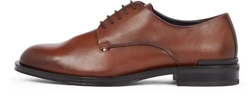 Tommy Hilfiger Herren Derby Schuhe Core aus Leder, Braun (Winter Cognac), 44 von Tommy Hilfiger
