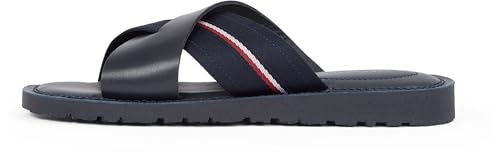 Tommy Hilfiger Herren Sandalen Core Criss aus Leder, Blau (Desert Sky), 43 von Tommy Hilfiger