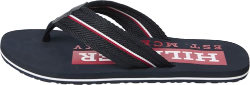 TOMMY HILFIGER Herren Flip Flops Corporate Beach Sandal Zehentrenner, Blau (Desert Sky), 40 von Tommy Hilfiger