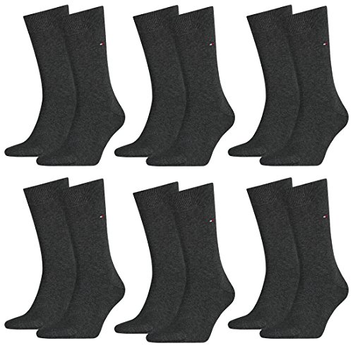 TOMMY HILFIGER Herren Classic Casual Business Socken 12er Pack (anthracite melange, 39-42) von Tommy Hilfiger