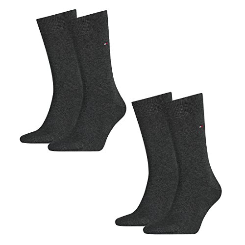 Tommy Hilfiger Socken Herren TH MEN SOCK CLASSIC 2P (2er Set), anthrazit meliert/anthrazit meliert, 39-42 von Tommy Hilfiger