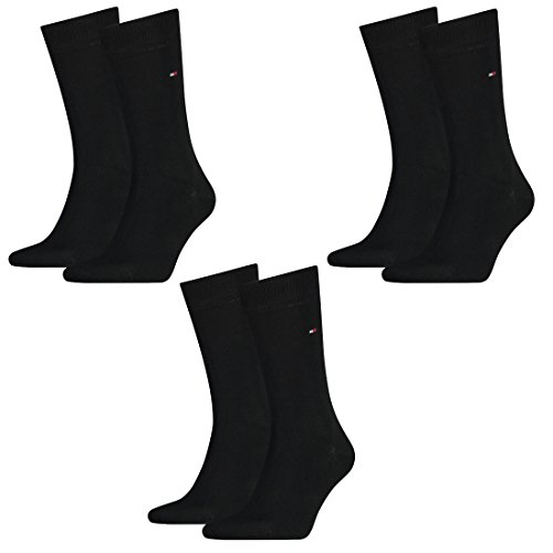 TOMMY HILFIGER Herren Classic Casual Business Socken 6er Pack (39 - 42, Black (200)) von Tommy Hilfiger