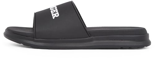 Tommy Hilfiger Herren Badeschuhe Dual Density Pool Slide mit Logo, Schwarz (Black), 40 von Tommy Hilfiger