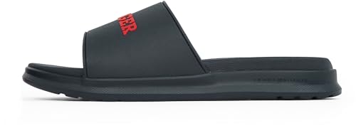 Tommy Hilfiger Herren Badeschuhe Dual Density Pool Slide mit Logo, Blau (Desert Sky), 44 von TOMMY HILFIGER