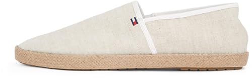 Tommy Hilfiger Herren Espadrilles Chambray mit Logo, Weiß (Ecru), 41 von Tommy Hilfiger