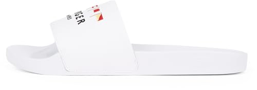 Tommy Hilfiger Herren Badeschuhe Flags mit Logo, Weiß (White), 42 von Tommy Hilfiger