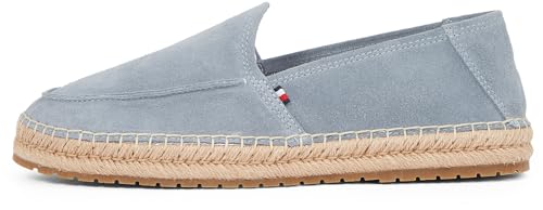 Tommy Hilfiger Herren Espadrilles Flex Loafer mit Logo, Grau (Overcast Grey), 44 von Tommy Hilfiger