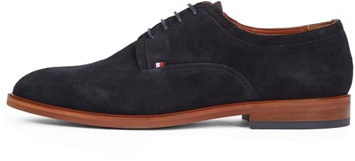 Tommy Hilfiger Herren Derby Schuhe Thunit aus Wildleder, Blau (Desert Sky), 40 von Tommy Hilfiger