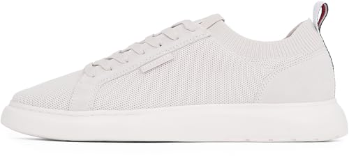 Tommy Hilfiger Herren Vulcanized Sneaker Light Knit Seasonal Elegant, Weiß (Alabaster), 44 von Tommy Hilfiger