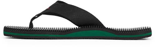 Tommy Hilfiger Herren Flip Flops Massage Beach Sandal mit Logo, Schwarz (Black), 40 von Tommy Hilfiger