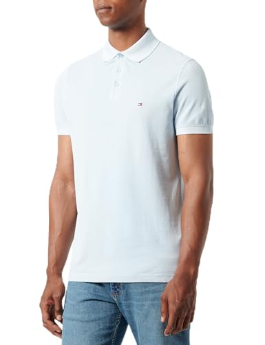 Tommy Hilfiger GARMENT DYE REG POLO S/S Polos Herren, Blue (Breezy Blue), M von Tommy Hilfiger