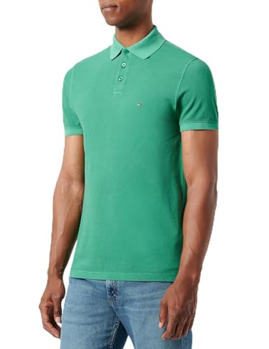 Tommy Hilfiger GARMENT DYE REG POLO S/S Polos Herren, Green (Nouveau Green), XXL von Tommy Hilfiger