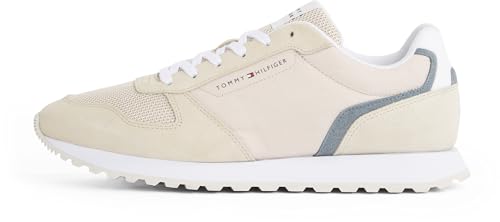 Tommy Hilfiger Herren Runner Sneaker New Eva Summer Nylon Pop aus Wildleder, Beige (Beige), 46 von Tommy Hilfiger
