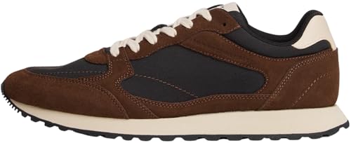 TOMMY HILFIGER Herren New Runner Eva Mix Fm0Fm05465 Low Top, Black (Black/Legacy Brown), 44 EU von Tommy Hilfiger