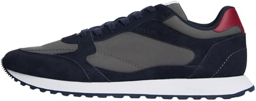 Tommy Hilfiger Herren Runner Sneaker New Runner Eva Mix aus Wildleder, Blau (Desert Sky), 42 von Tommy Hilfiger