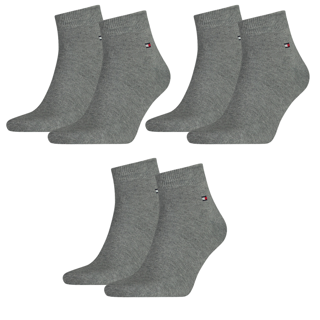 TOMMY HILFIGER Herren Quarter Socken Business Sneaker Socken 6 Paar von Tommy Hilfiger
