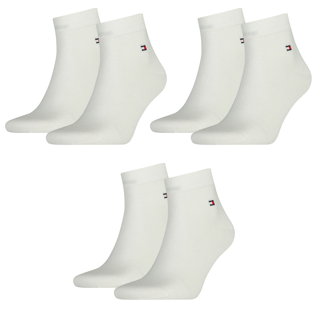 TOMMY HILFIGER Herren Quarter Socken Business Sneaker Socken 6 Paar von Tommy Hilfiger