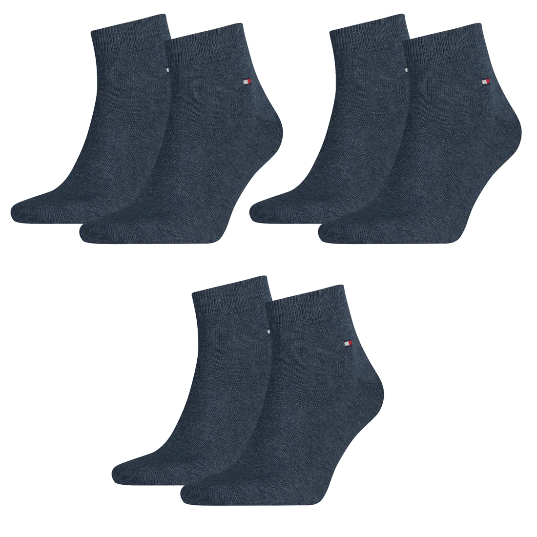TOMMY HILFIGER Herren Quarter Socken Business Sneaker Socken 6 Paar von Tommy Hilfiger