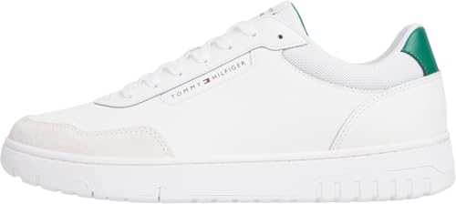 Tommy Hilfiger Herren Court Sneaker Basket Core Elegant, Weiß (Ecru), 44 von TOMMY HILFIGER