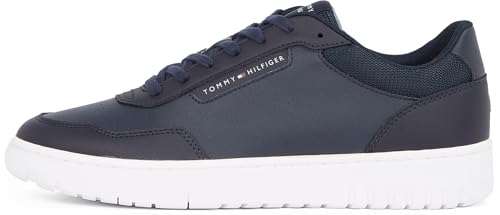 Tommy Hilfiger Herren Court Sneaker Basket Core Elegant, Blau (Desert Sky), 43 von TOMMY HILFIGER