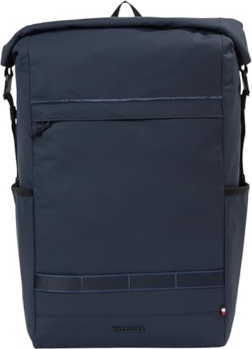 Tommy Hilfiger Herren Rucksack Colour Rolltop, Blau (Space Blue), Einheitsgröße von TOMMY HILFIGER