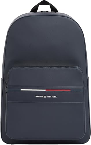 Tommy Hilfiger Herren Rucksack Foundation mit Logo, Blau (Space Blue), Einheitsgröße von Tommy Hilfiger