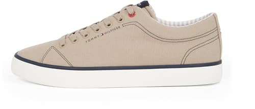 Tommy Hilfiger Herren Vulcanized Sneaker Core Ithaca Low Top, Beige (Beige), 45 von Tommy Hilfiger