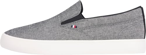 Tommy Hilfiger Herren Th Hi Vulc Slip On Ch Fm0fm05390 Low Top, Schwarz, 44 EU von Tommy Hilfiger