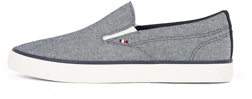 Tommy Hilfiger Herren Th Hi Vulc Slip On Ch Fm0fm05390 Low Top, Blue Desert Sky, 46 EU von Tommy Hilfiger