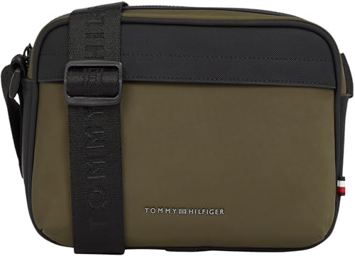 Tommy Hilfiger Herren Crossbody Bag Tasche Repreve mit Logo, Grün (Army Green), Einheitsgröße von Tommy Hilfiger