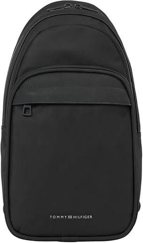 Tommy Hilfiger Herren Umhängetasche Repreve Sling Bag, Schwarz (Black), Einheitsgröße von Tommy Hilfiger