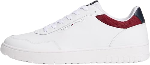 Tommy Hilfiger Herren Cupsole Sneaker Basket Core Low Top, Mehrfarbig (RWB), 45 von Tommy Hilfiger