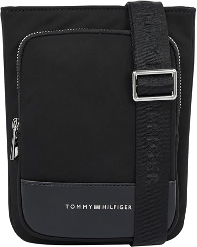 Tommy Hilfiger Herren Crossbody Bag Tasche Business Nylon Mini Crossover Elegant, Schwarz (Black), Einheitsgröße von TOMMY HILFIGER