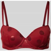 TOMMY HILFIGER Schalen-BH mit Strukturmuster Modell 'HOLIDAY DEMI' in Rot, Größe 85C von Tommy Hilfiger