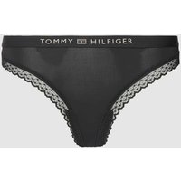 TOMMY HILFIGER String mit Label-Details in Black, Größe M von Tommy Hilfiger