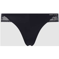 TOMMY HILFIGER String mit Spitzenbesatz Modell 'TAILORED COMFORT THONG' in Marine, Größe XL von Tommy Hilfiger