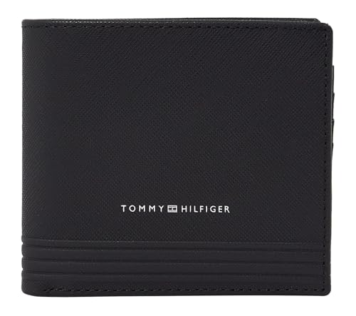 TOMMY HILFIGER TH Business CC Flap and Coin Bifold Wallet Black von Tommy Hilfiger