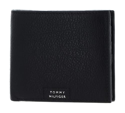 TOMMY HILFIGER TH Premium Leather Flap and Coin Wallet Black von Tommy Hilfiger