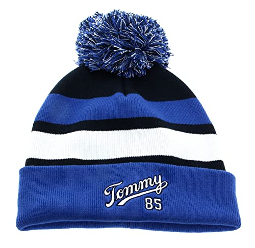 Tommy Hilfiger Tommy Logo Beanie L/XL Bold Blue Colorblock von Tommy Hilfiger