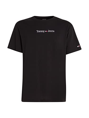 TOMMY JEANS - Men's regular linear logo T-shirt - Size L von Tommy Hilfiger