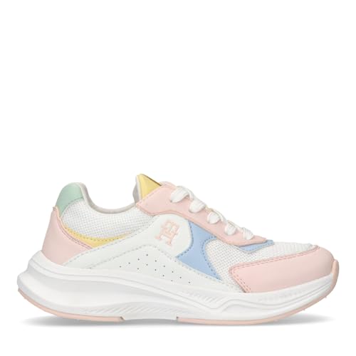 Tommy Hilfiger, Colorblock Low-Top Schnürsneaker, Dalia, Multicolor, 33 von Tommy Hilfiger