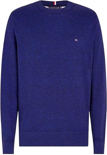 Tommy Hilfiger, Herrenpullover aus Kaschmir, Rundhalsausschnitt, Maschung, blau, XXXL von Tommy Hilfiger