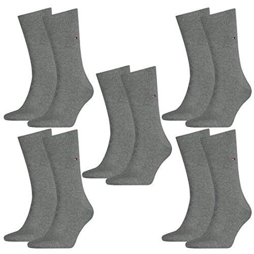 Tommy Hilfiger 10 Paar Classic Socken Gr. 39-49 Herren Business Socken, Farbe:758 - middle grey mélange, Socken & Strümpfe:47-49 von Tommy Hilfiger