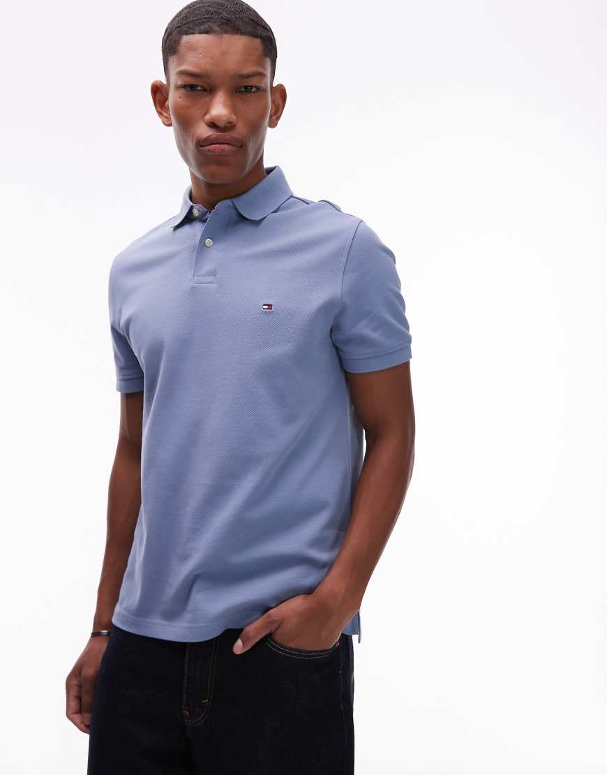 Tommy Hilfiger - 1985 - Regular-Fit-Polohemd in Nebelblau von Tommy Hilfiger