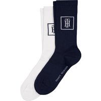 Tommy Hilfiger 2er Pack wadenhohe Socken in Rippstrick-Qualität von Tommy Hilfiger