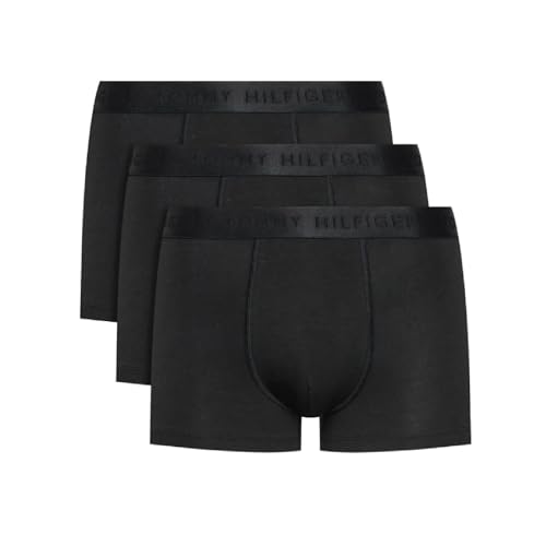 Tommy Hilfiger 3P Trunk UM0UM027600UH Boxershorts in schwarz/weiß/grau (DE/NL/SE/PL, Alphanumerisch, L, Regular, Regular) von Tommy Hilfiger