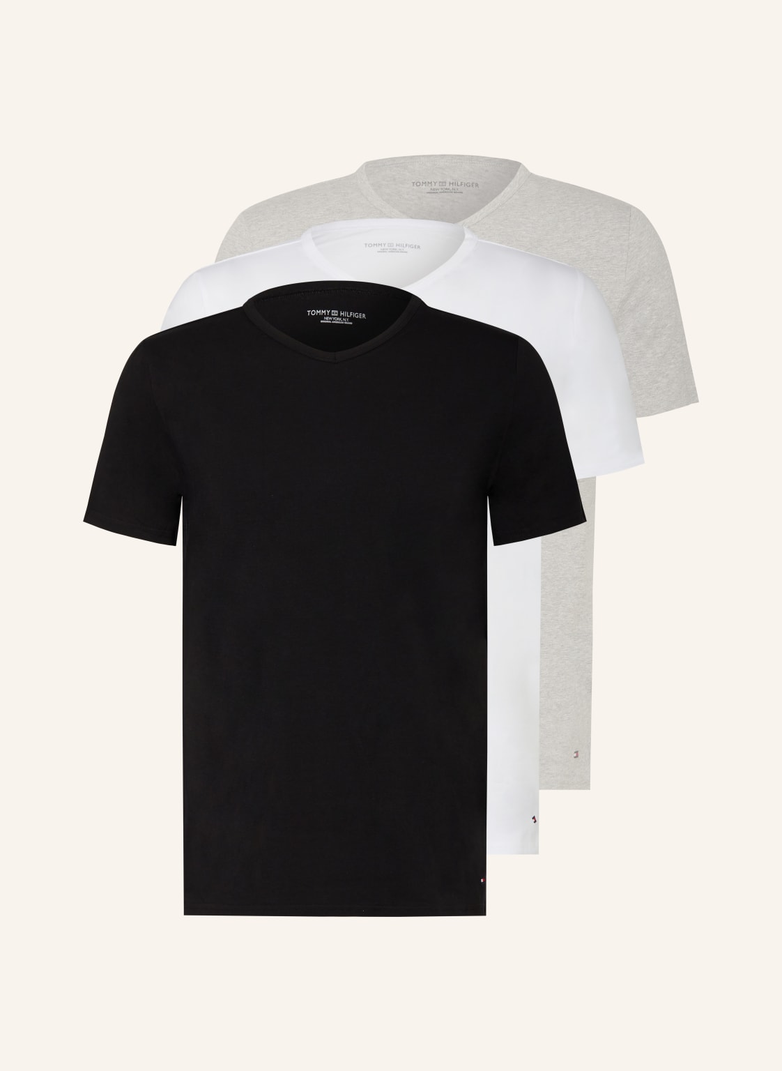 Tommy Hilfiger 3er-Pack V-Shirts schwarz von Tommy Hilfiger