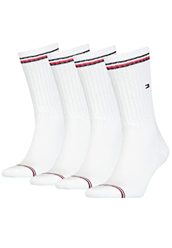 Tommy Hilfiger 4 Paar Herren ICONIC Socken Gr. 39-49 Tennis Socken, Farbe:300 - white, Socken & Strümpfe:47-49 von Tommy Hilfiger