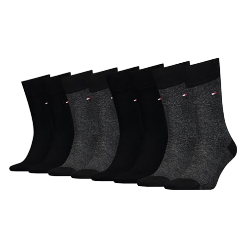 TOMMY HILFIGER 4 Paar Herren Socken Businesssocken Birdseye, Farbe:Schwarz, Artikel:-002 black, Größe:43-46 TOMMY HILFIGER 4 Paar Herren Socken Businesssocken Birdseye, Farbe:Schwarz, Artikel:-002 black, Größe:43-46 von TOMMY HILFIGER
